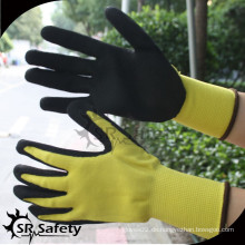 SRSAFETY 13g Nylon beschichtete Latexhandschuhe mit guter Qualität für den Menschen